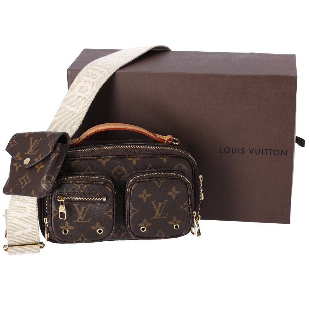 Louis Vuitton Utility Crossbody Monogram Shoulder Bag M80446 w Pouch - Picture 1 of 8